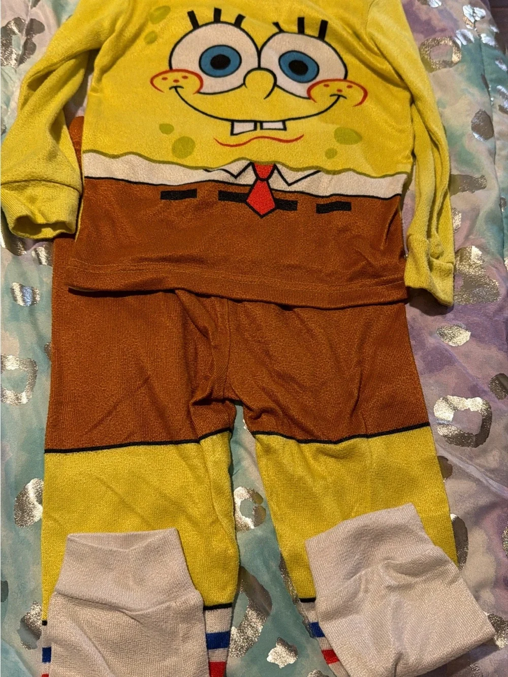 SpongeBob SquarePants Kids Pajama Set - Yellow & Brown